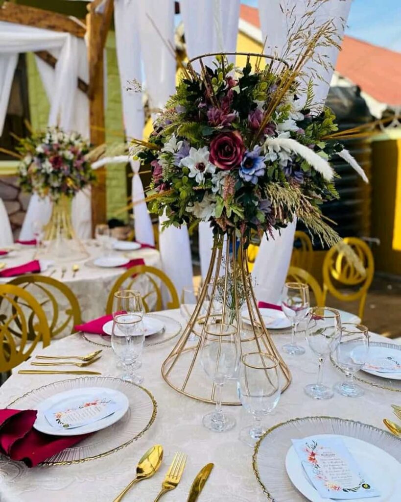 Kwanjula introduction decorations in Uganda